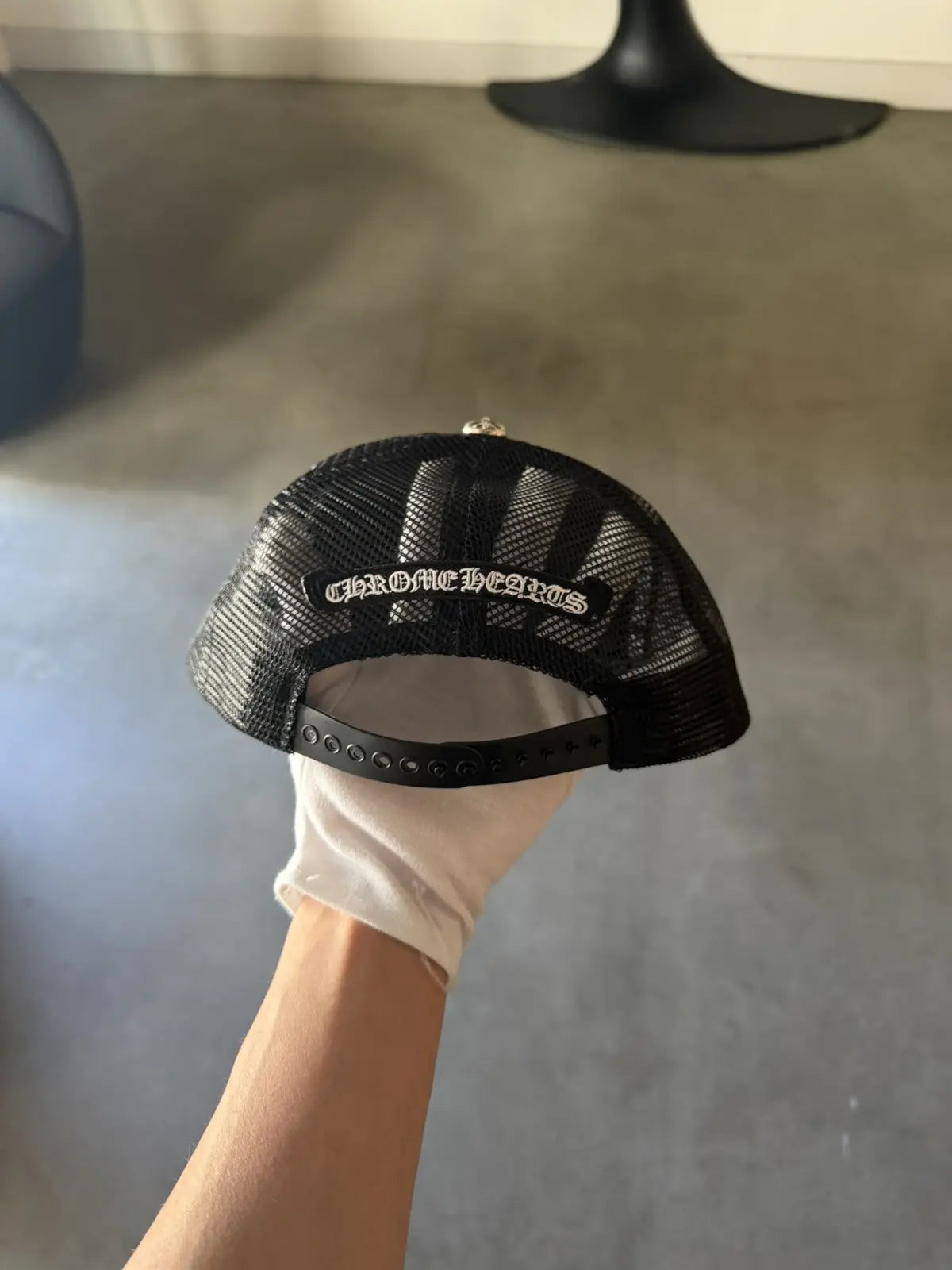 Chrome Hearts Triple Orange Patch Trucker Hat