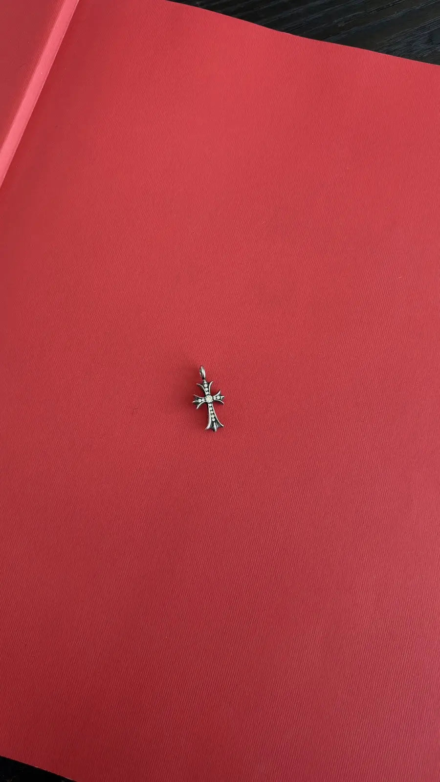 Chrome Hearts Tiny CH Cross Pave Diamond Pendant Chrome Hearts