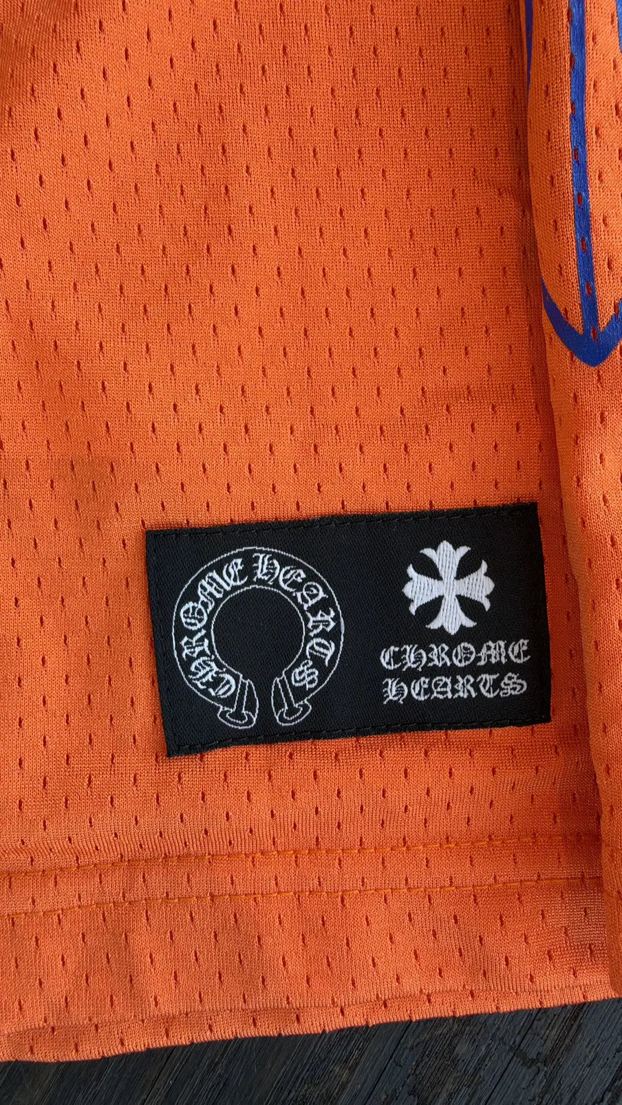 Chrome Hearts "Orange" NYFW Sports Mesh Jersey Size M Chrome Hearts