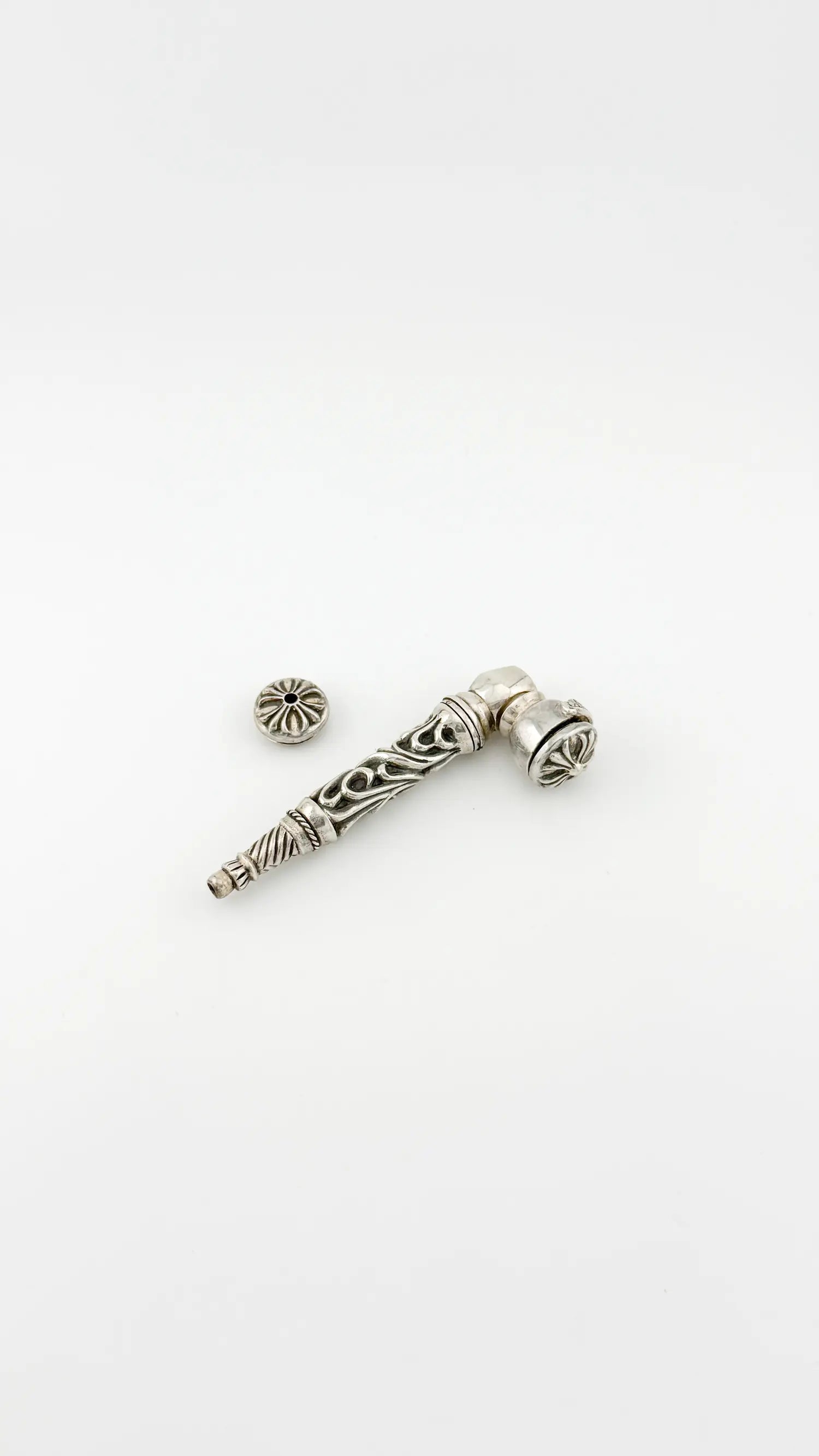 Chrome Hearts Silver Three Piece Pipe