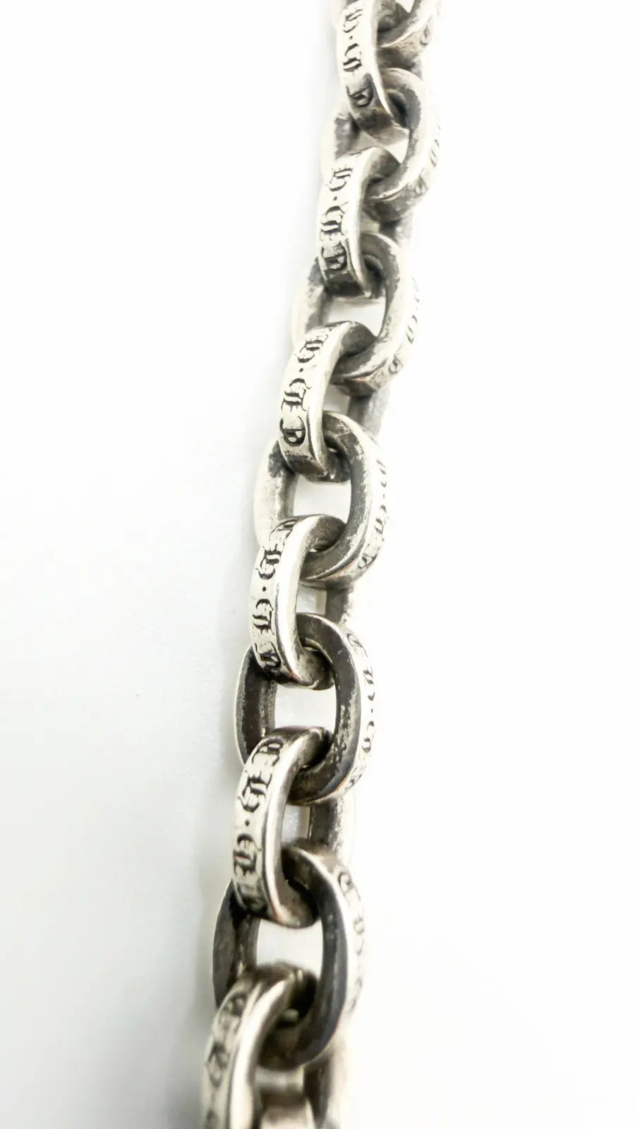 Chrome Hearts Sterling Silver Paper Chain Necklace Chrome Hearts