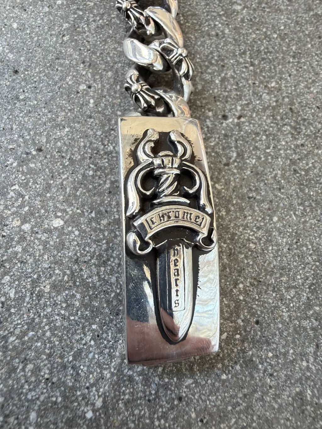 Chrome Hearts Fancy Link Dagger ID Bracelet