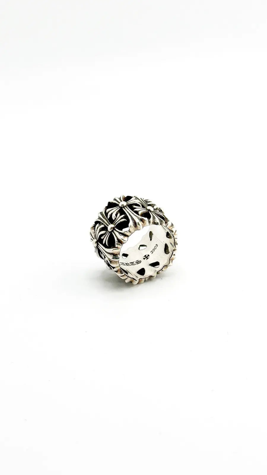 Chrome Hearts Sterling Silver Cemetery Ring Size 9.5
