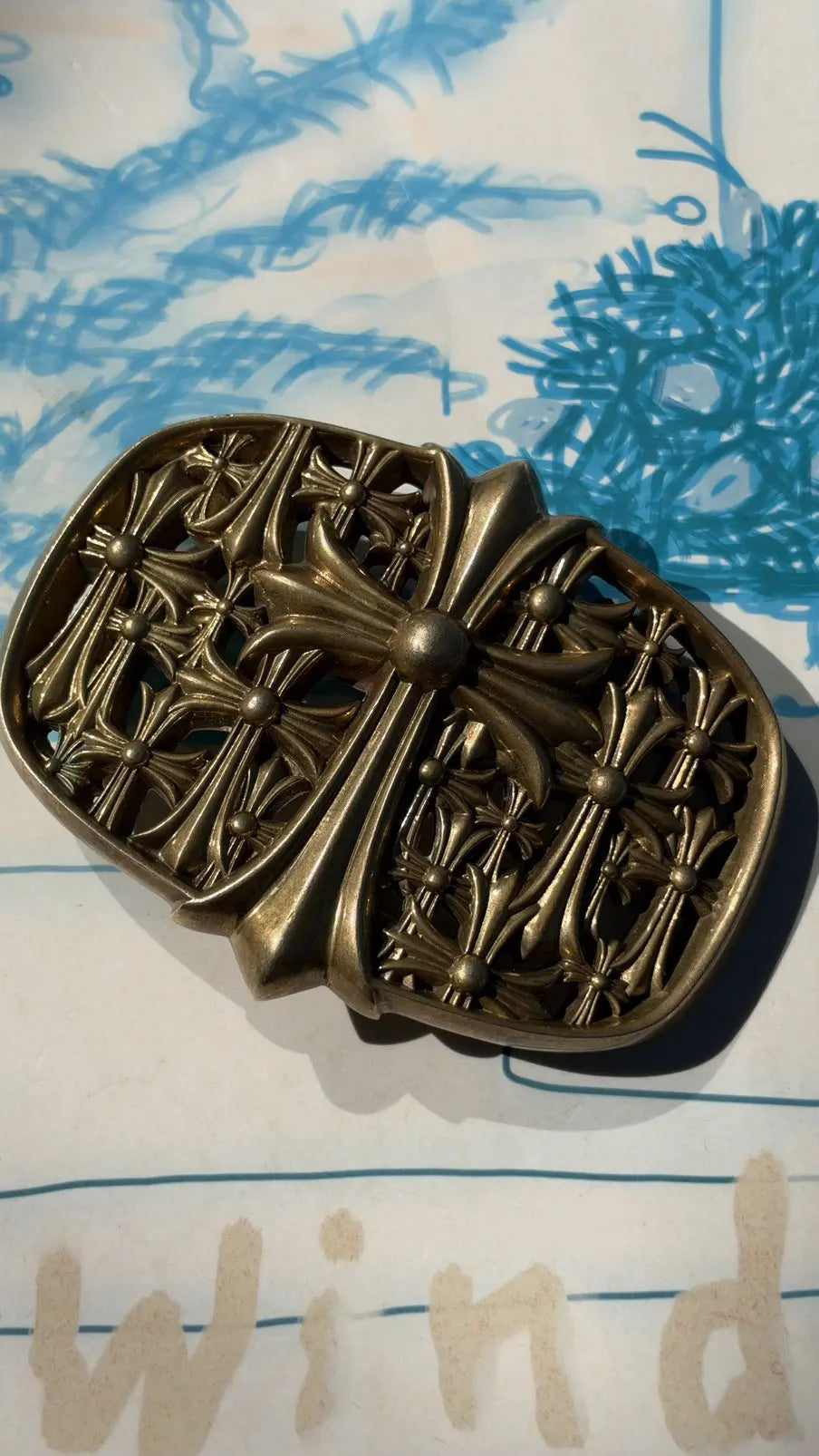 Chrome Hearts Cemetery Cross Belt Buckle Crafted Chrome Hearts