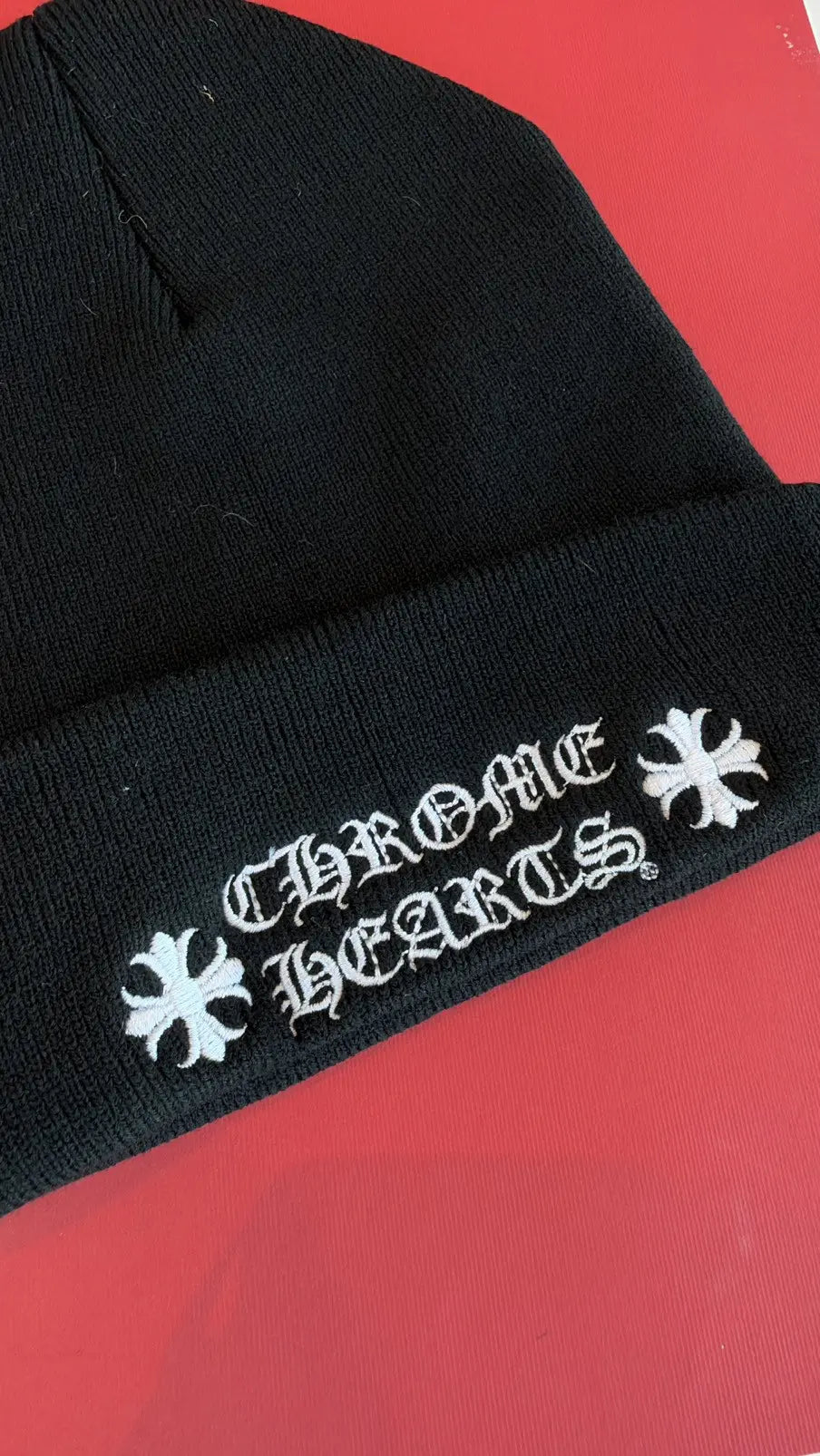 Chrome Hearts Logo Embroidered Beanie in Black Chrome Hearts