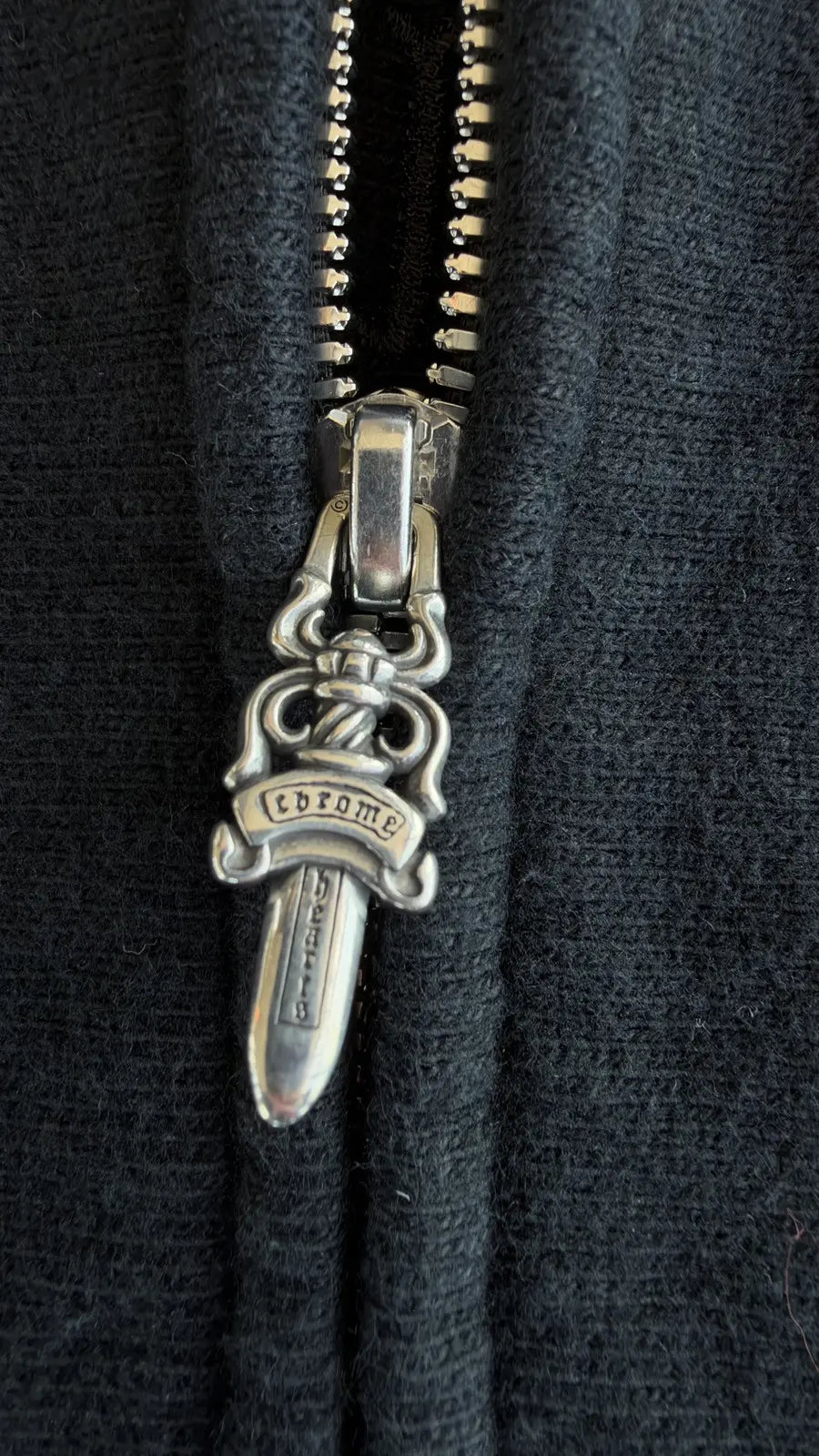 Chrome Hearts Embroidered Vine Dagger Zip-Up Hoodie Size L Chrome Hearts