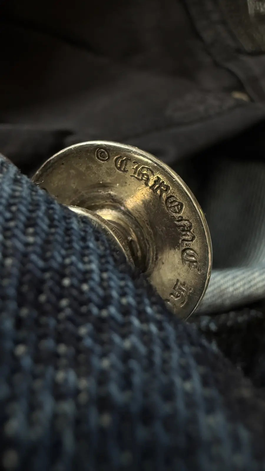 Chrome Hearts KS Cut Raw Blue Denim Jeans