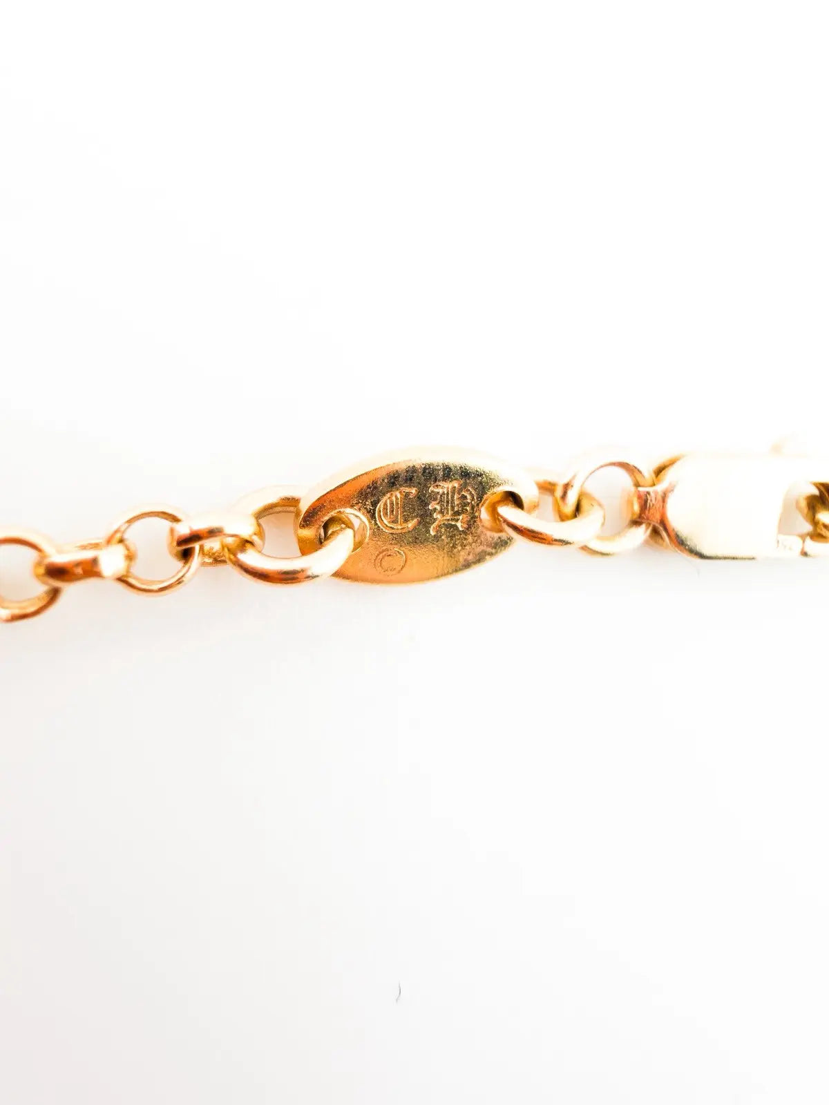 Chrome Hearts 22k Gold Roll Chain Neckalce