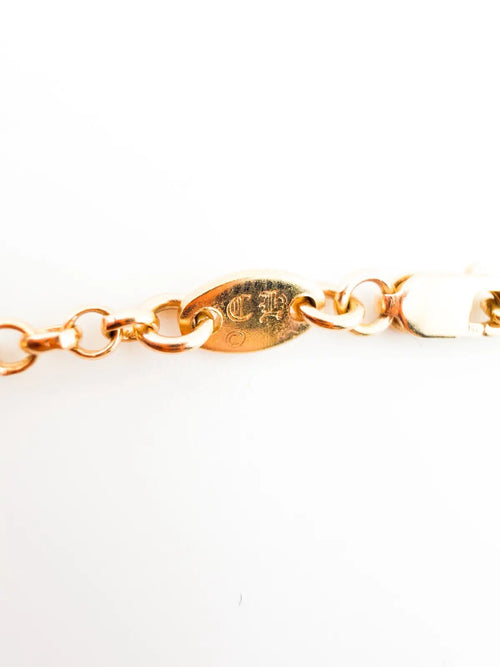 Chrome Hearts 22k Gold Roll Chain Neckalce Chrome Hearts