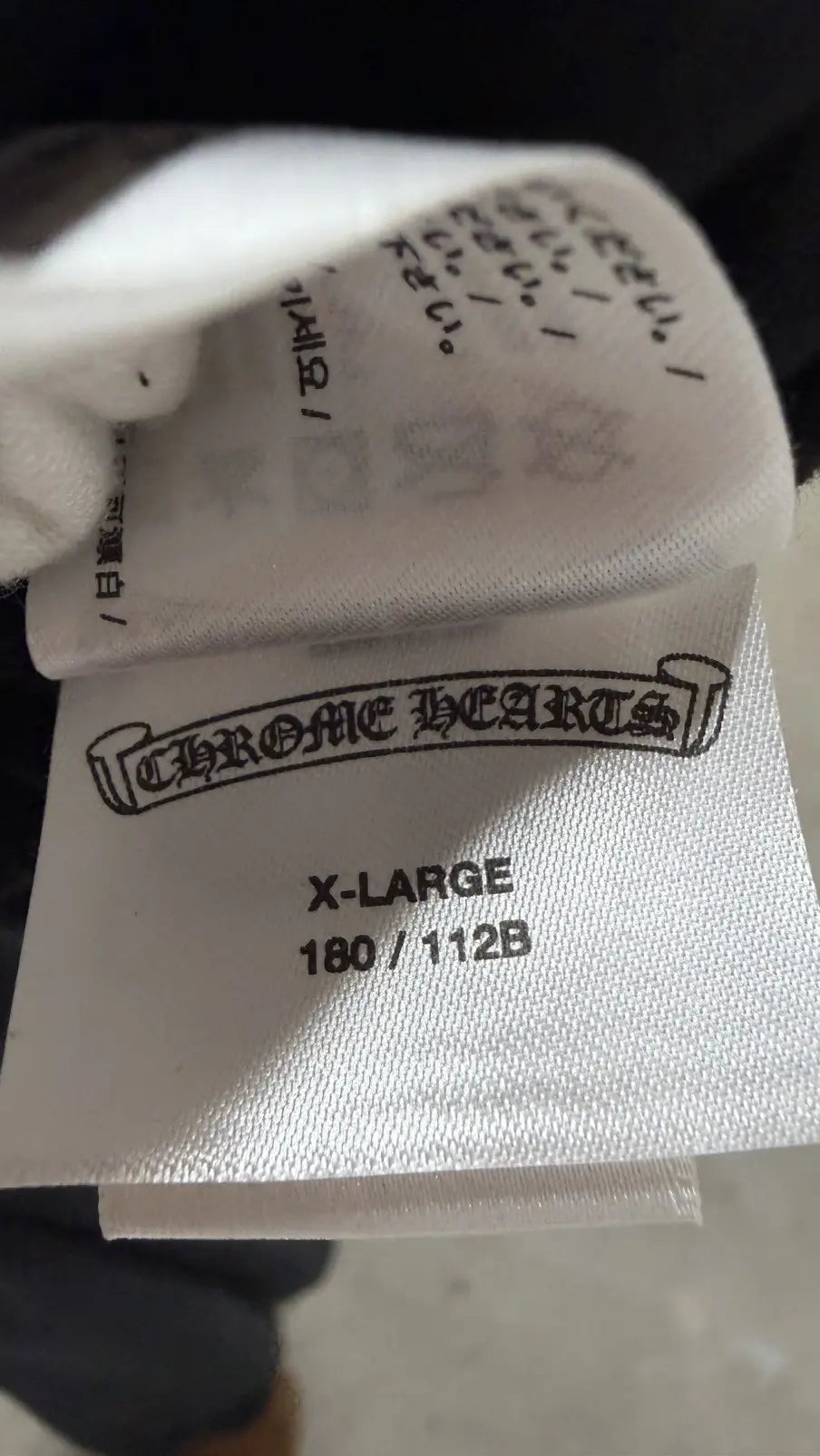 Chrome Hearts Script Neck Logo Long Sleeve T-Shirt