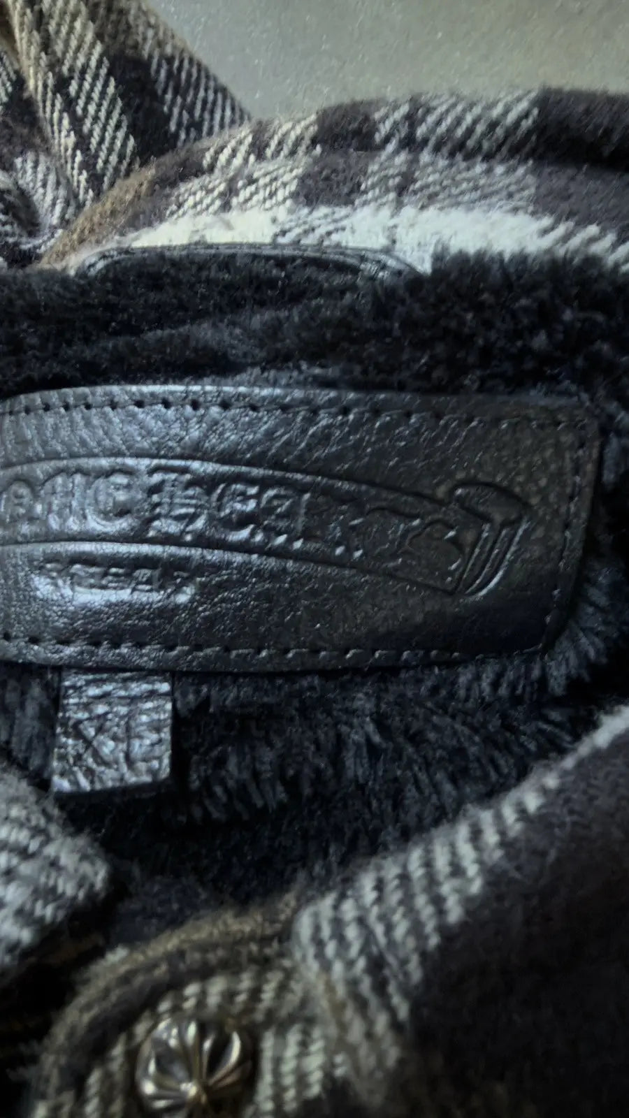 Chrome Hearts Work Dog Inner Fur Flannel Jacket