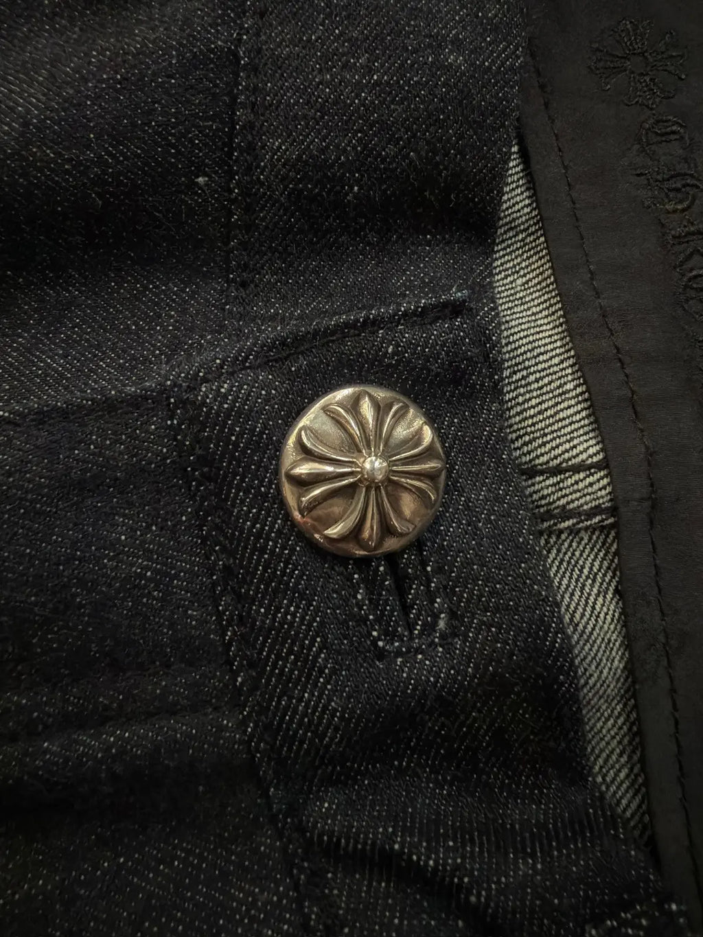 Chrome Hearts KS CUT Raw Indigo Denim Jeans — Size 32
