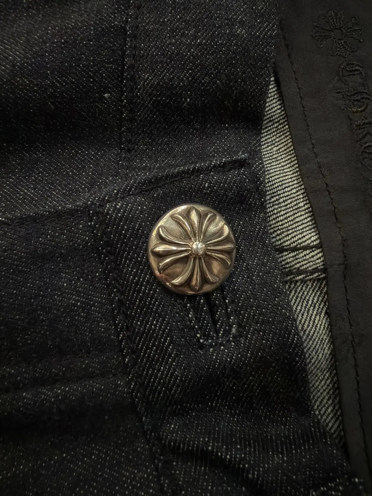 Chrome Hearts KS CUT Raw Indigo Denim Jeans — Size 32