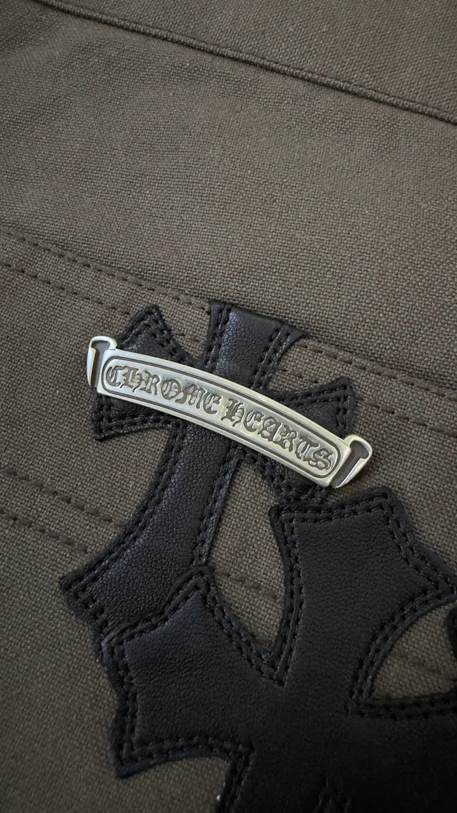 Chrome Hearts Double Knee Brown Carpenter Shorts