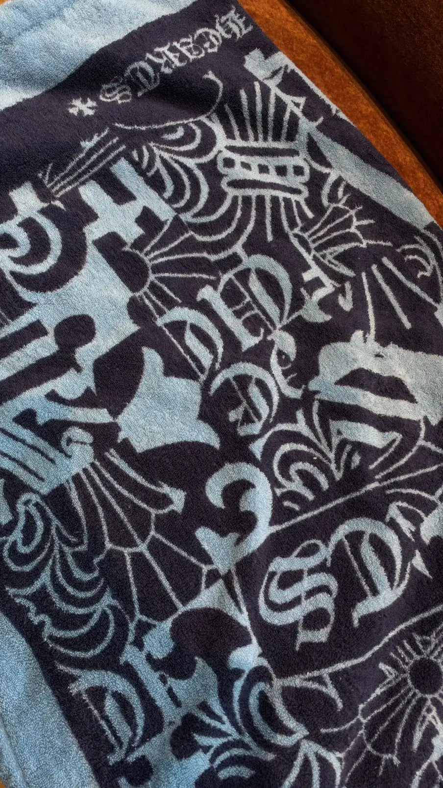 Chrome Hearts Multi Logo Jacquard Beach Towel Chrome Hearts