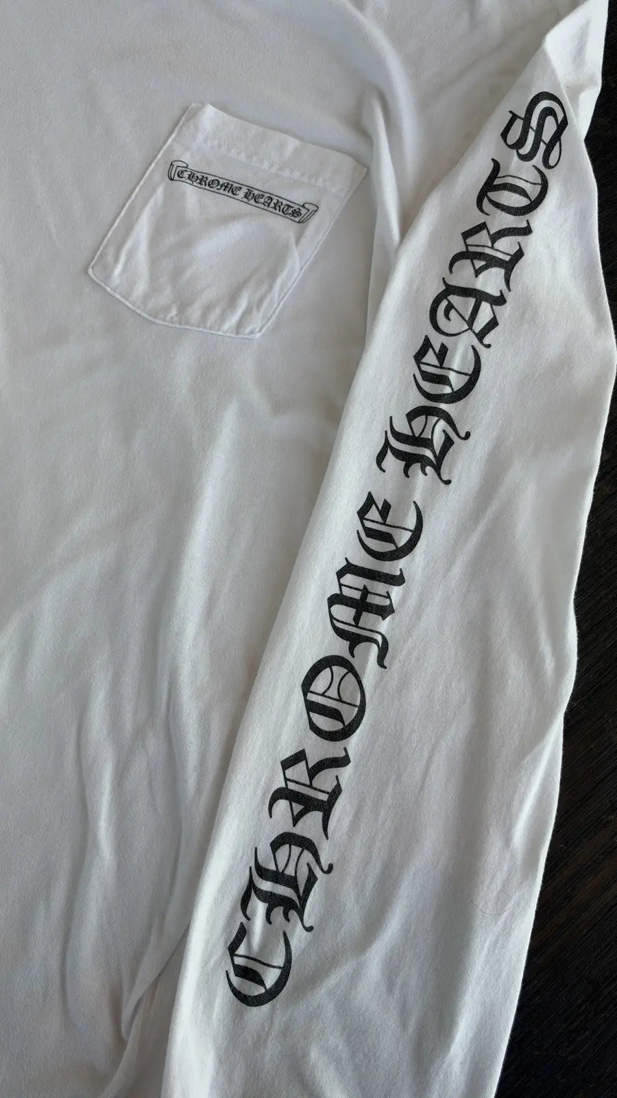 Chrome Hearts Scroll Label Long Sleeve Tee Size L Chrome Hearts