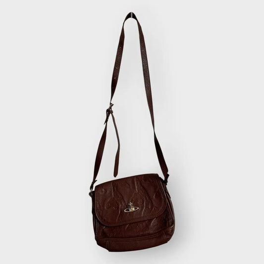 Vivienne Westwood Golden Saturn Orb Messenger Bag