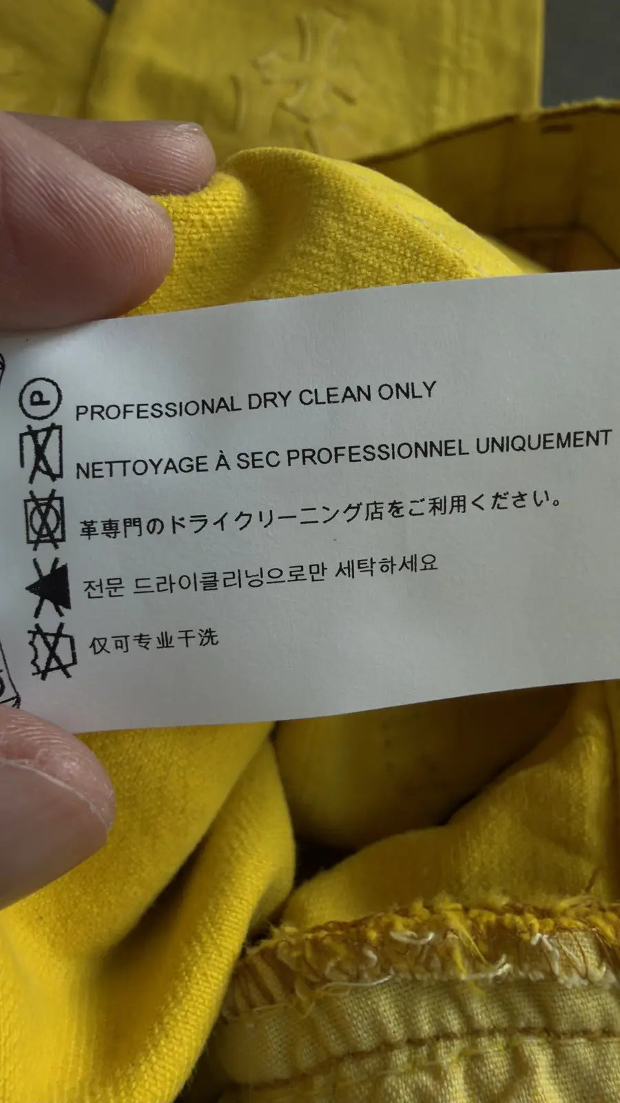 Chrome Hearts Yellow Cross Patches Levi’s Jeans