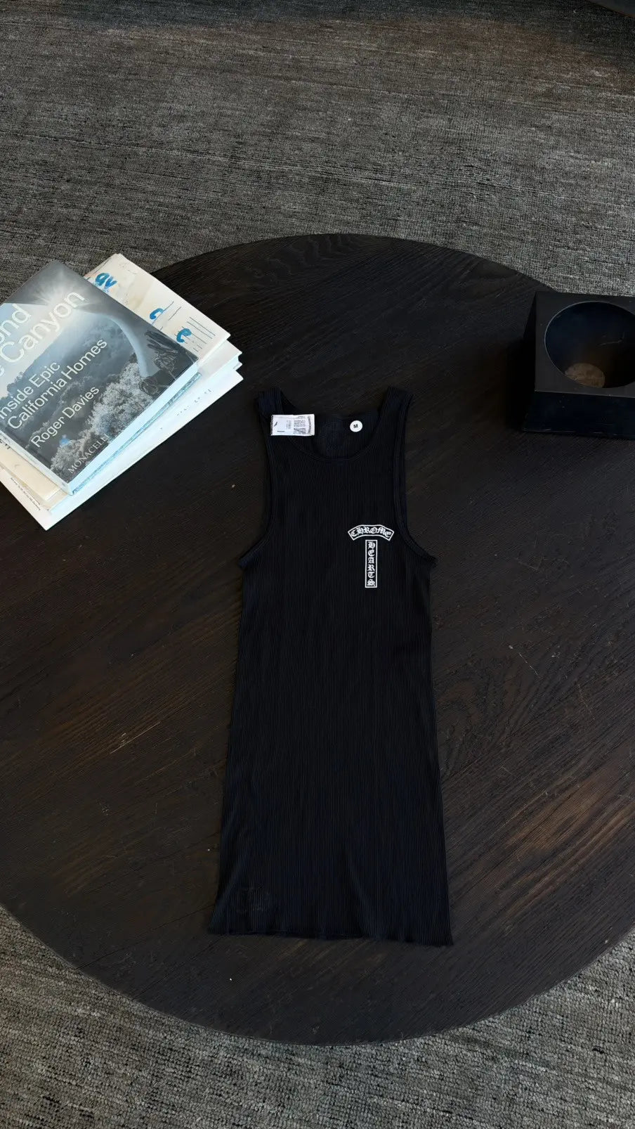 Chrome Hearts Fine-Ribbed Black Tank Top Size M Chrome Hearts