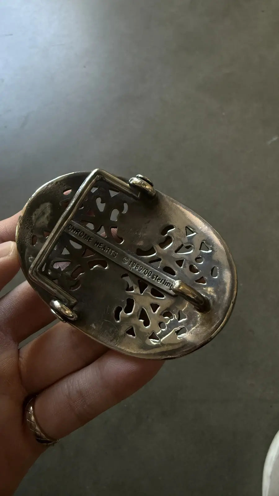 Chrome Hearts Oval Cross Belt Buckle