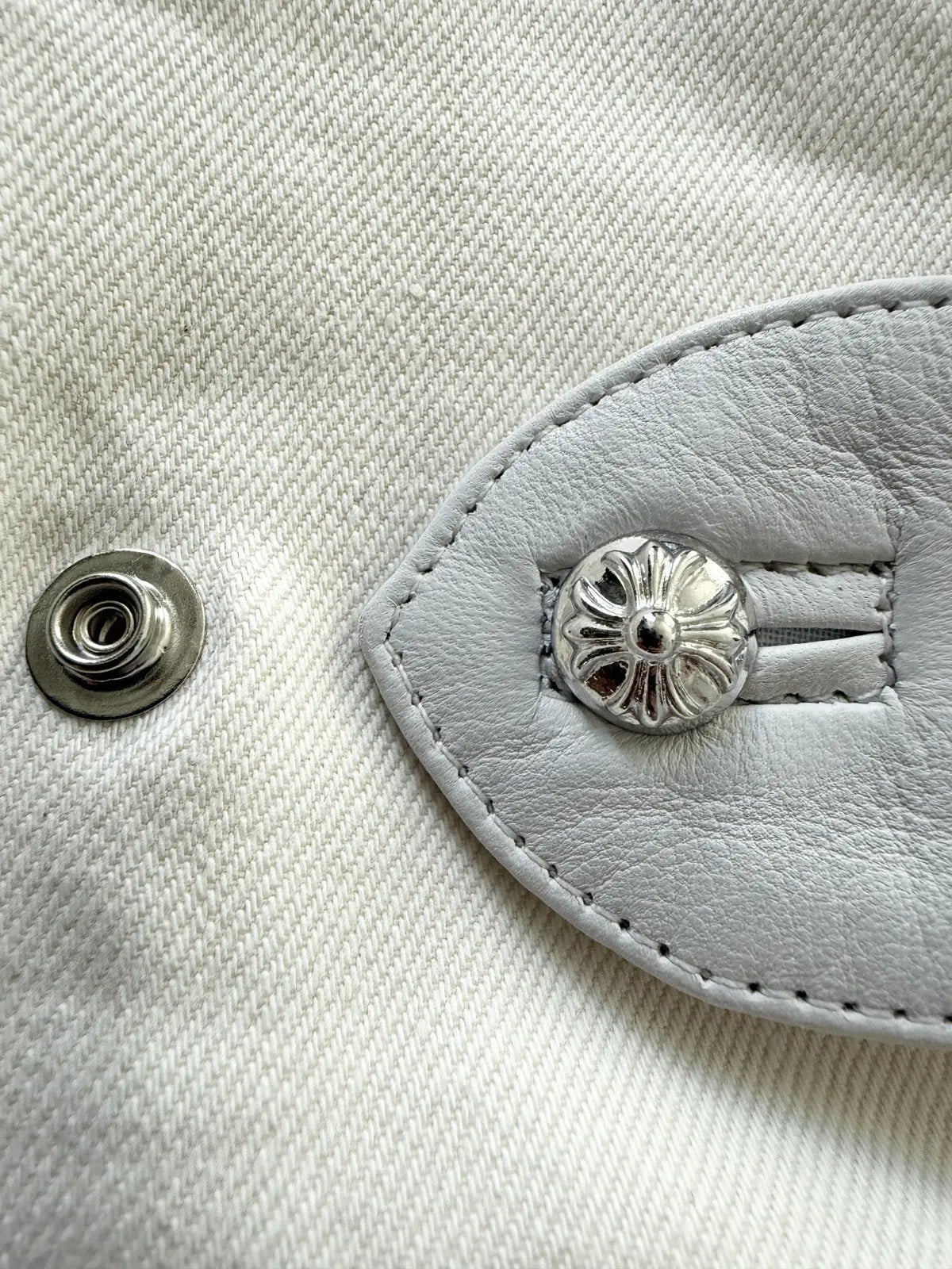 Chrome Hearts Wide Leg Pants with Leather Strap