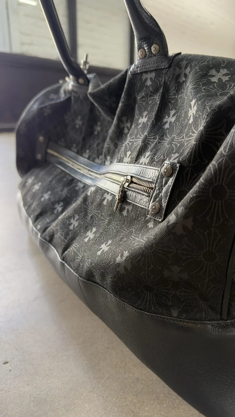 Chrome Hearts Monogram Duffle Bag Black