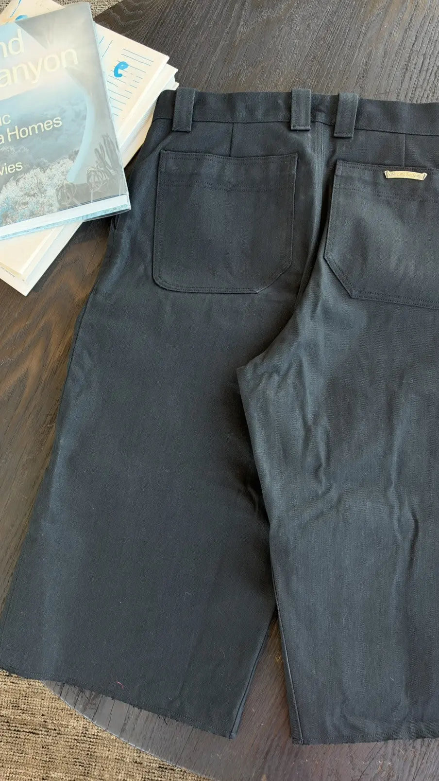 Chrome Hearts "KS Cut" Black Selvedge Denim Shorts Size 36 Chrome Hearts