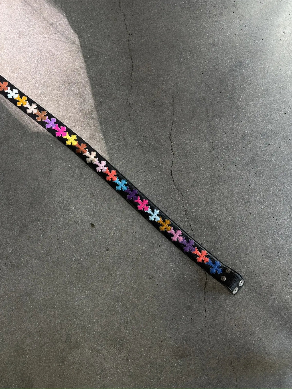 Chrome Hearts Multi Color Cross Patch Belt Strap
