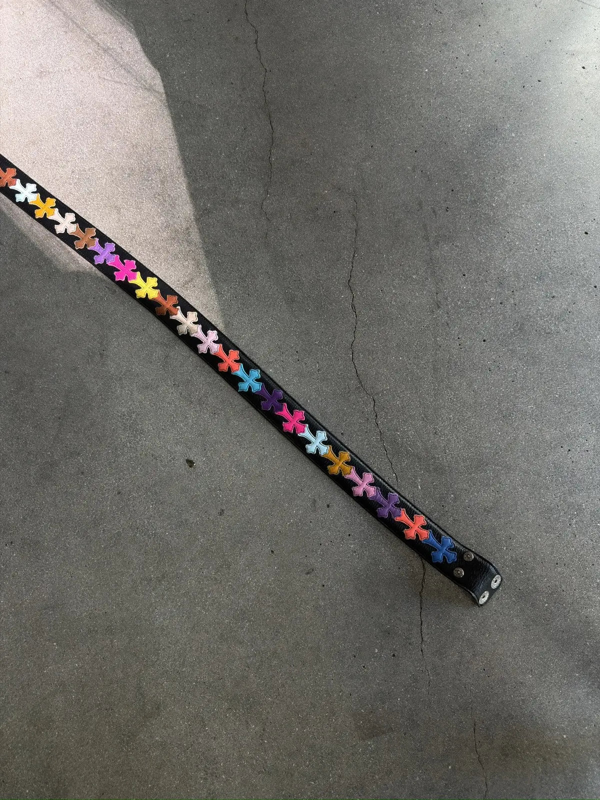 Chrome Hearts Multi Color Cross Patch Belt Strap