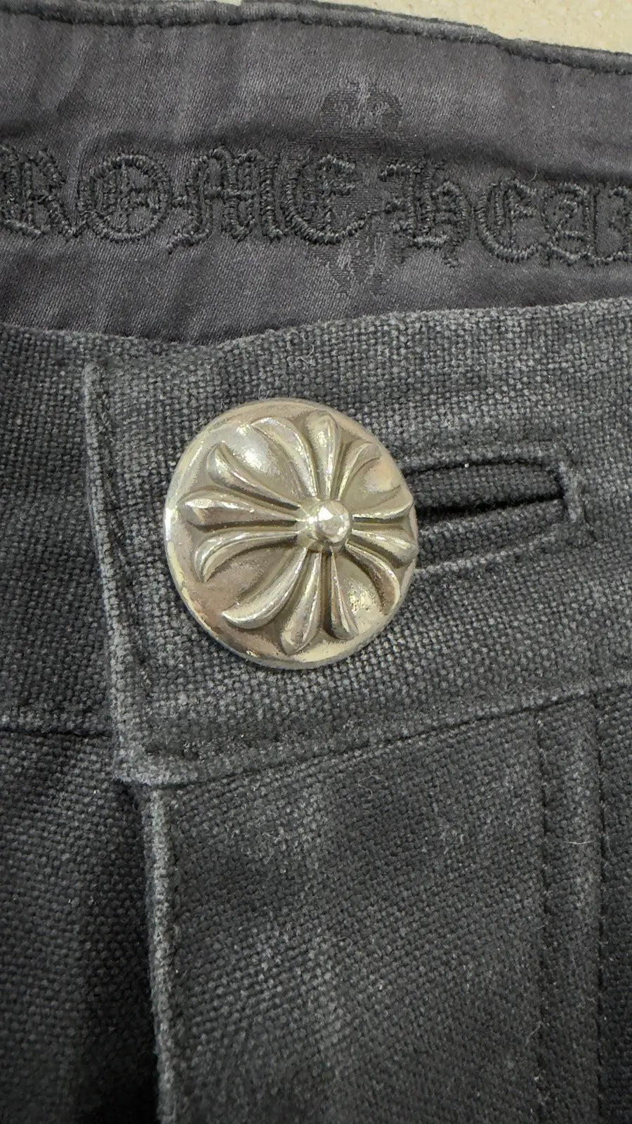 Chrome Hearts Double Knee Cross Patch Shorts