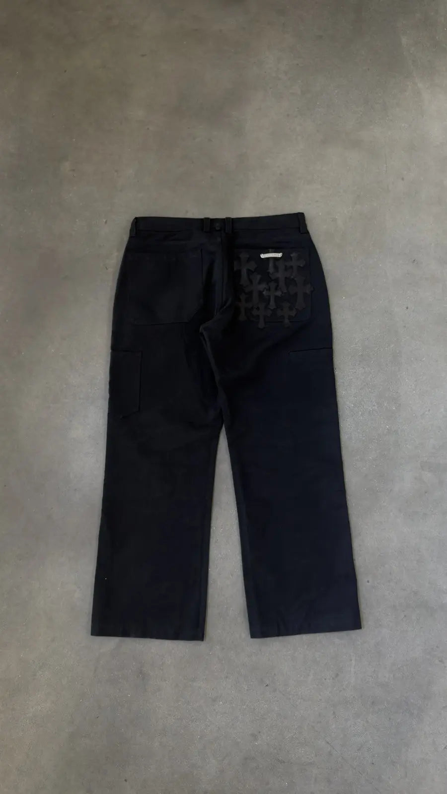 Chrome Hearts Flooded Back Patches Carpenter Pants