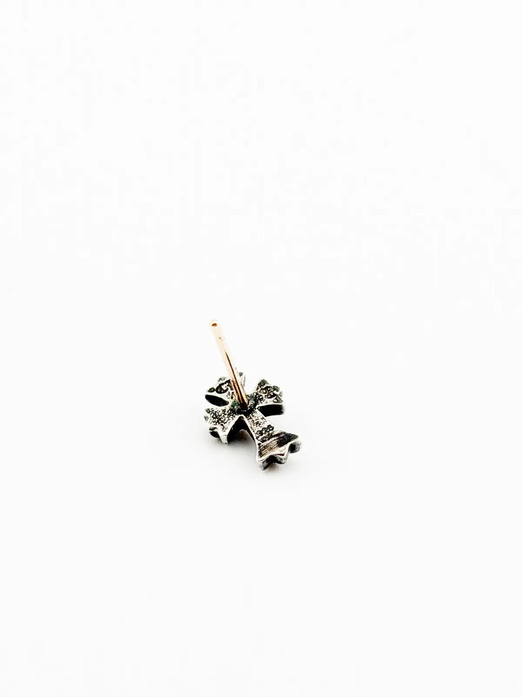 Chrome Hearts Silver Cross Earring Stud