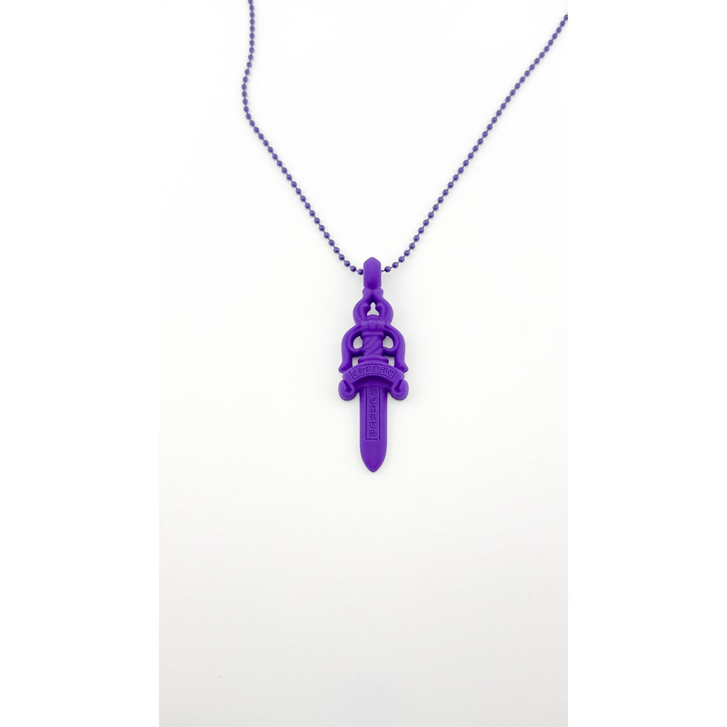 Chrome Hearts Silicone Purple Dagger Necklace