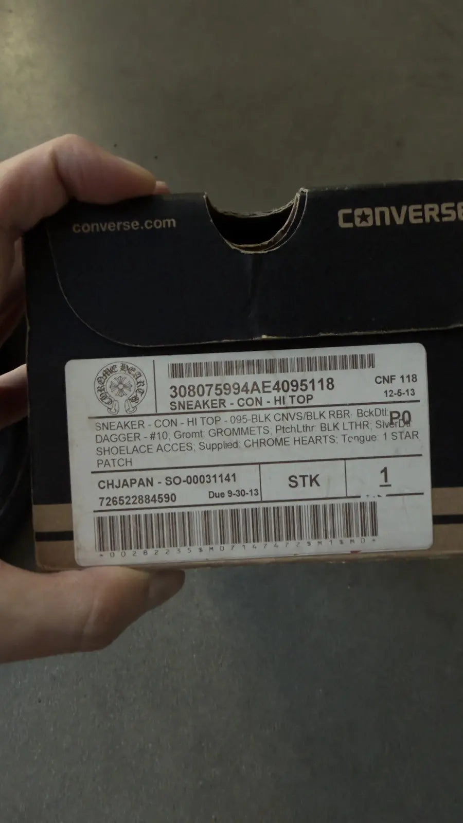 Chrome Hearts Triple Black Star Patch Converse Chuck Taylor