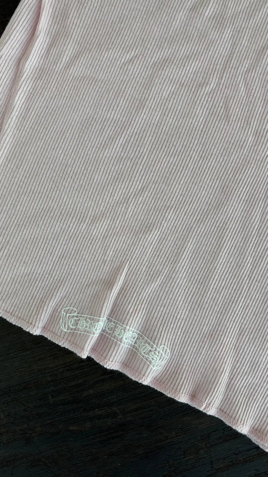 Chrome Hearts Pink T-Bar Script Rib Tank Top Size L Chrome Hearts