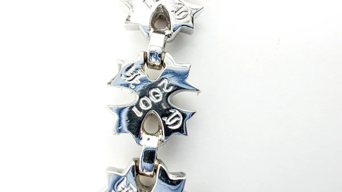 Chrome Hearts 18K White Gold Tiny Plus Link Bracelet Chrome Hearts