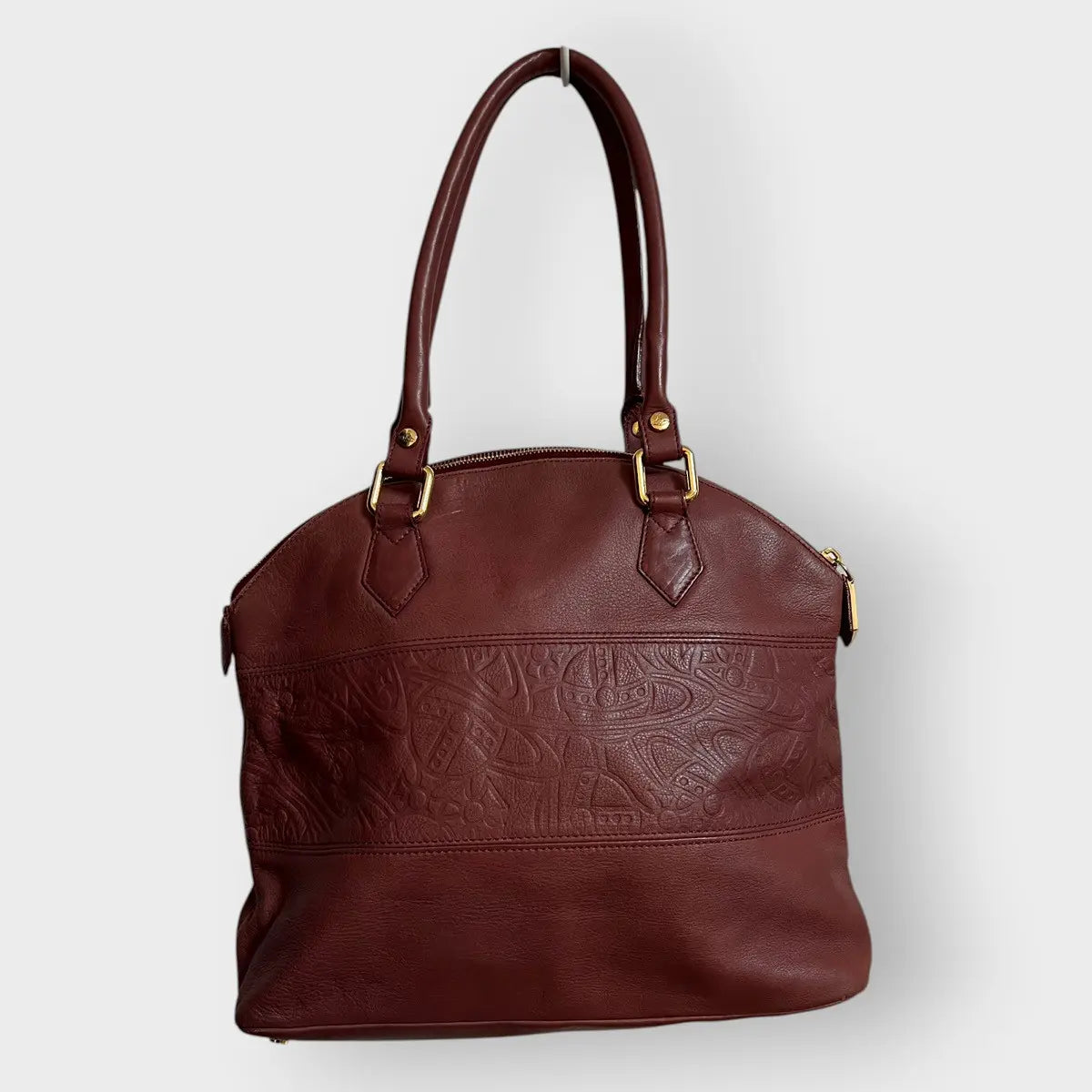 Vintage Vivienne Westwood Orbit Monogram Leather Hand Bag