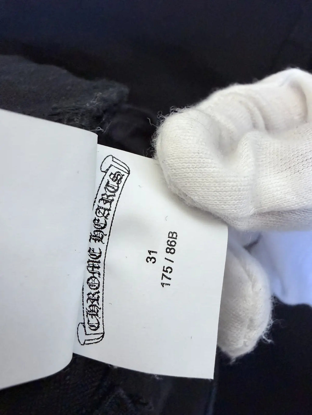 Chrome Hearts Cemetery Cross Leather Patch Cargo Pants