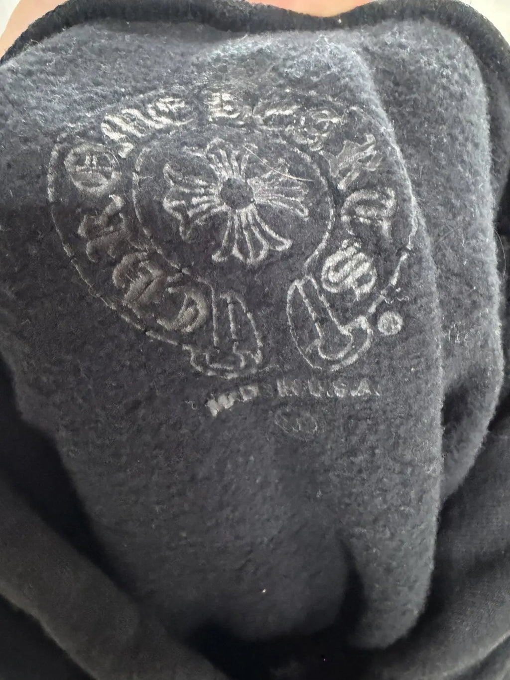 Chrome Hearts Letters Sleeve Pullover Hoodie Black