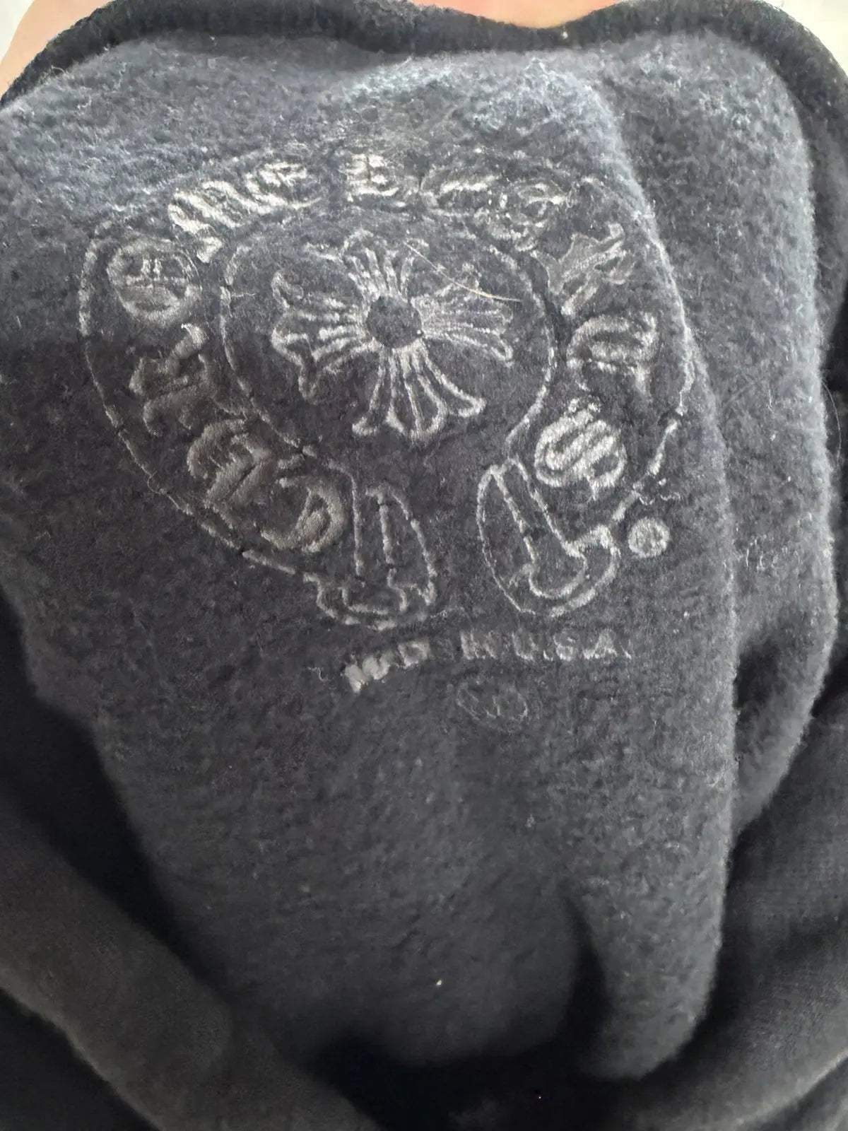 Chrome Hearts Letters Sleeve Pullover Hoodie Black