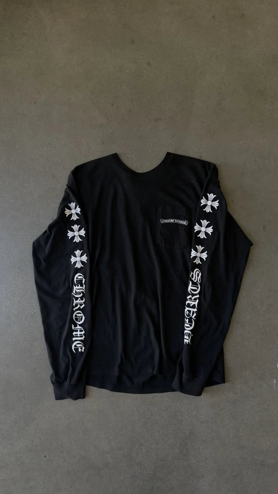 Chrome Hearts Plus Cross Long-Sleeve Pocket T-Shirt
