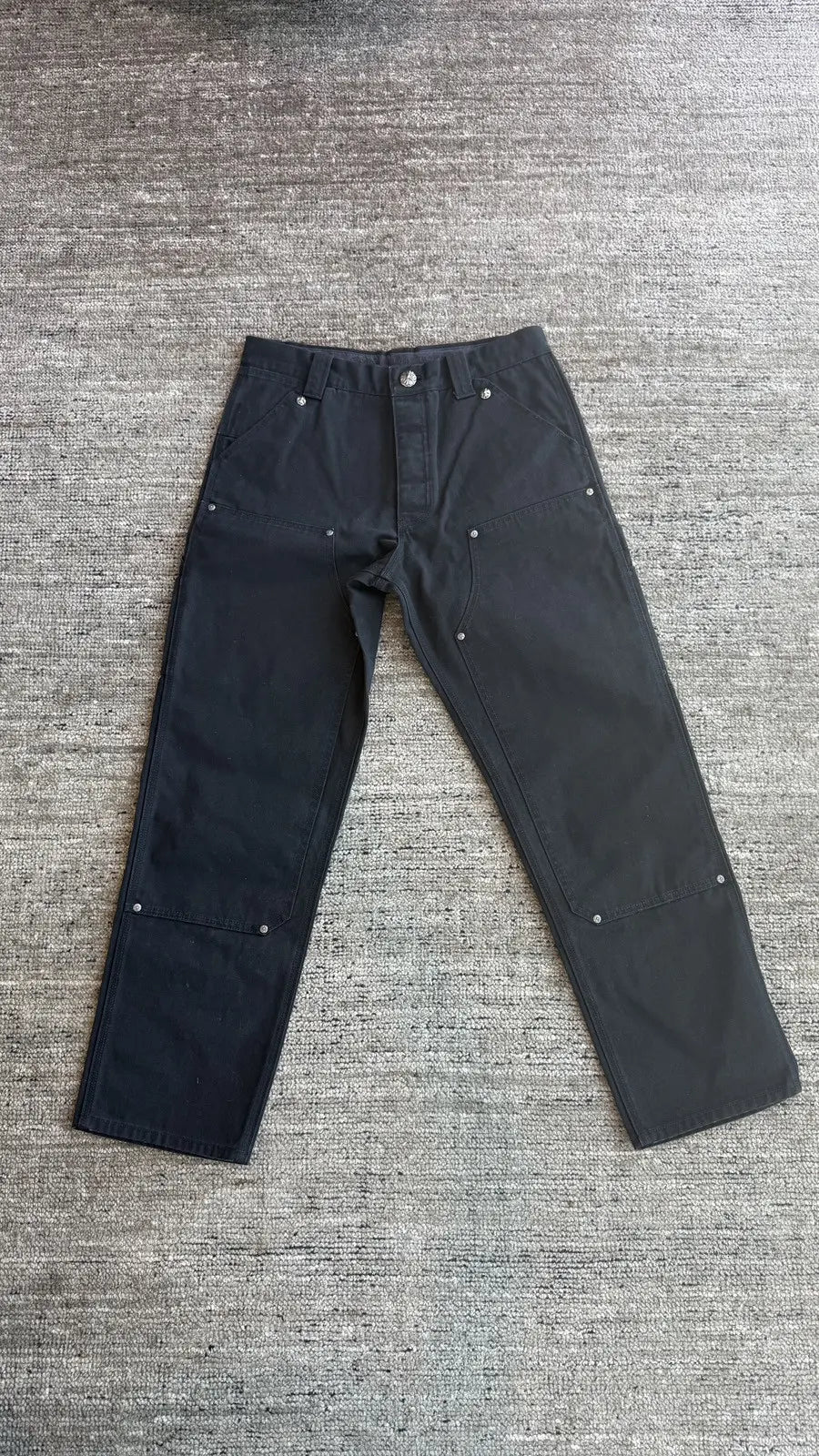 Chrome Hearts Double Knee Canvas Carpenter Pants Chrome Hearts