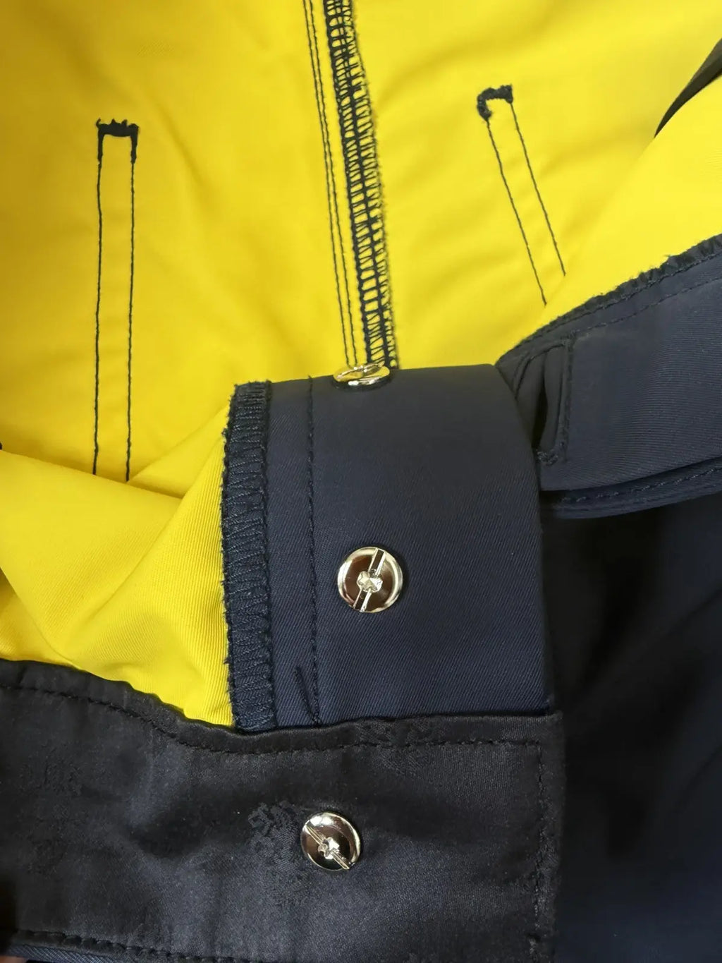Chrome Hearts Navy Nylon & Leather Carpenter Pants