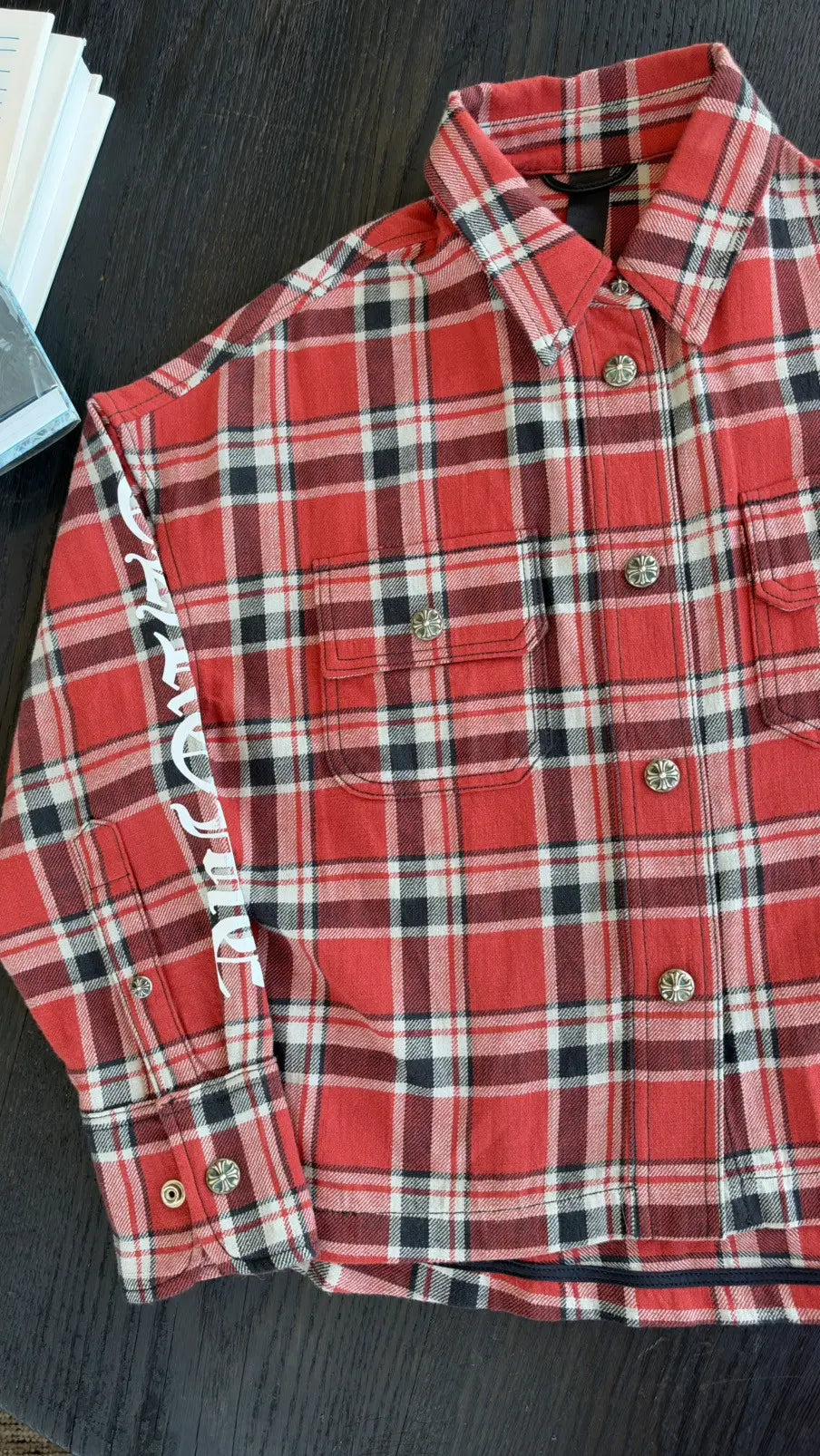 Chrome Hearts Work Dog Flannel Shirt Jacket Size XS Chrome Hearts