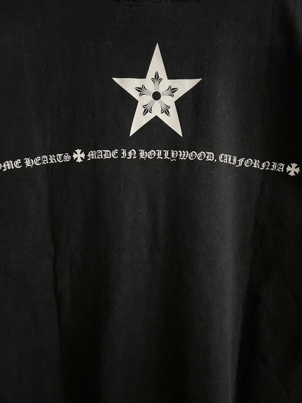 2000s Chrome Hearts Five Stars Hollywood Pocket Tee