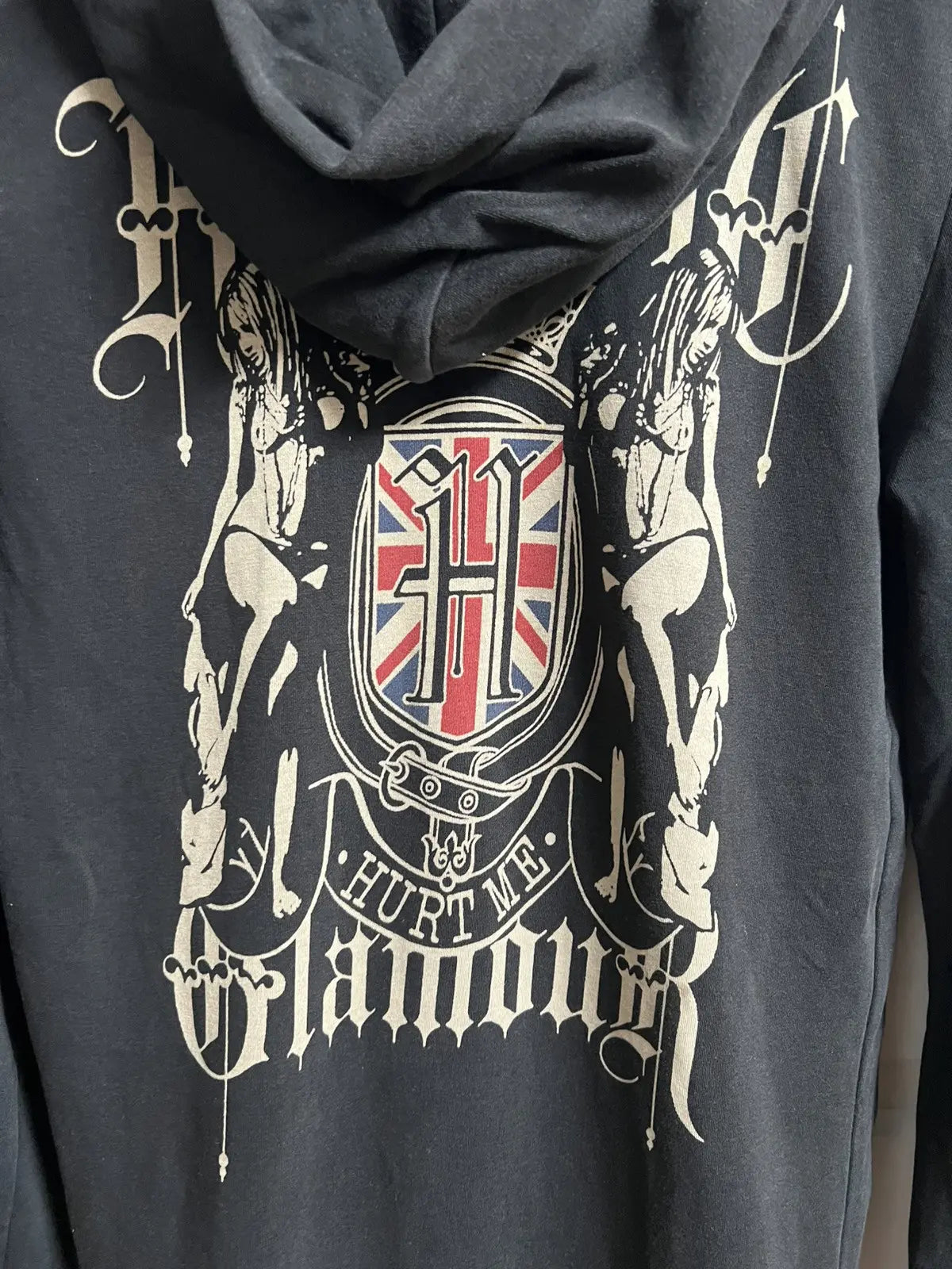 2000s Hysteric Glamour UK Girl Hurt Me Zip Hoodie