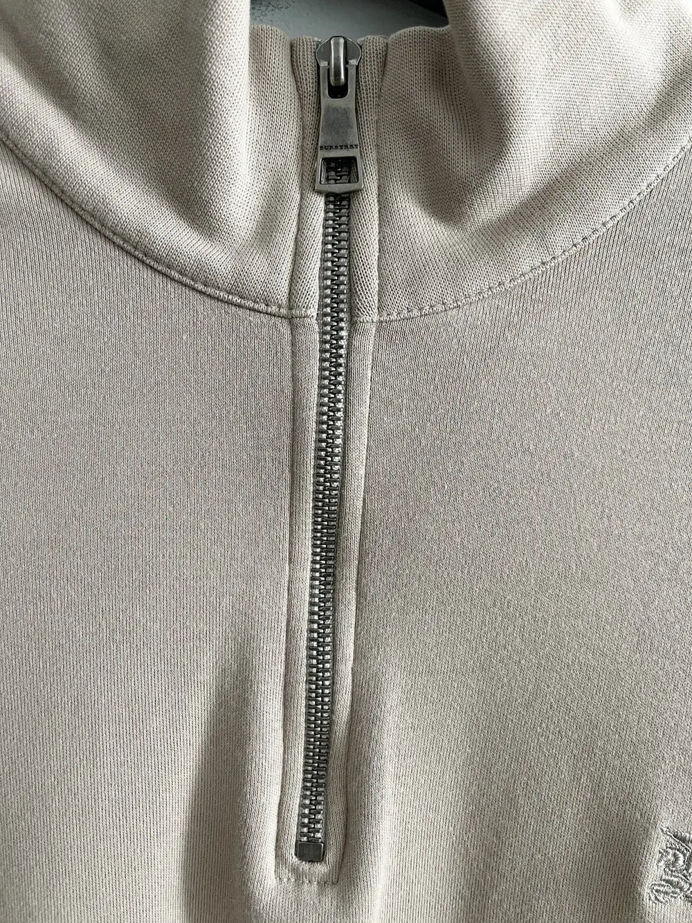 2000s Burberry Classic Logo Quarter Zip Up Sweatshirt