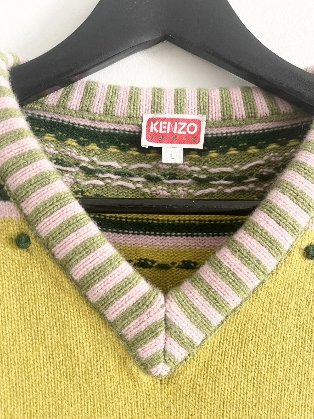 FW23 Kenzo Fairisle Knit Vest