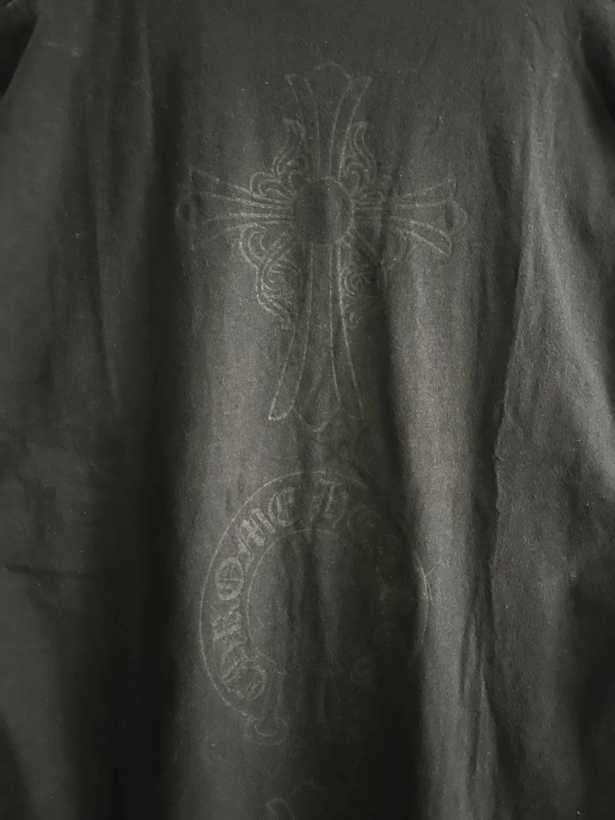 2010s Chrome Hearts Triple Black Horseshoe Cross Tee