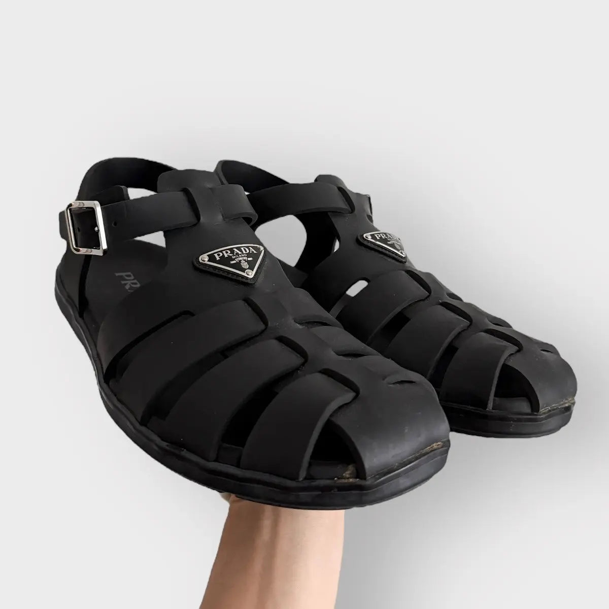Prada Rubber Fisherman Sandals